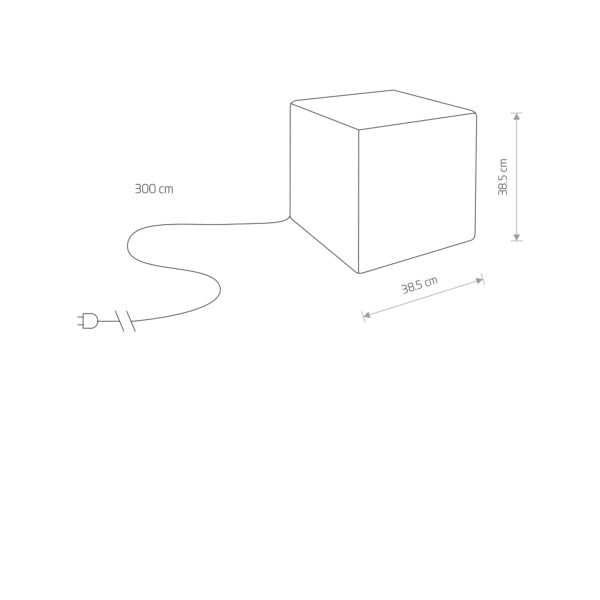 8966 Cumulus Cube M - Garten-Außenlampe, Quadratisch